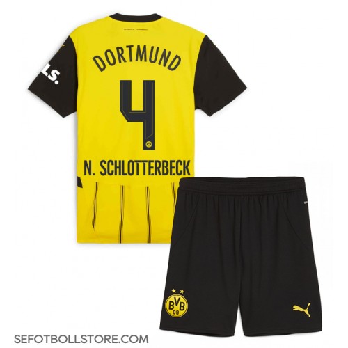 Borussia Dortmund Nico Schlotterbeck #4 Replika babykläder Hemmaställ Barn 2024-25 Kortärmad (+ korta byxor)